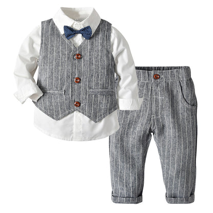 Boys Autumn Clothing Children's Suit Three-piece Set | Nowena