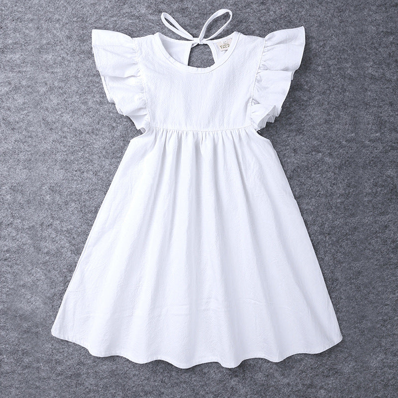 Baby Girl Cute Ruffle Shoulder Dresses