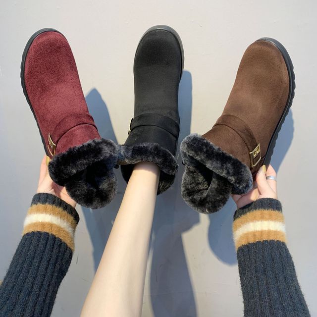 Women's Winter Warm Fur Lined Snow Boots | Nowena