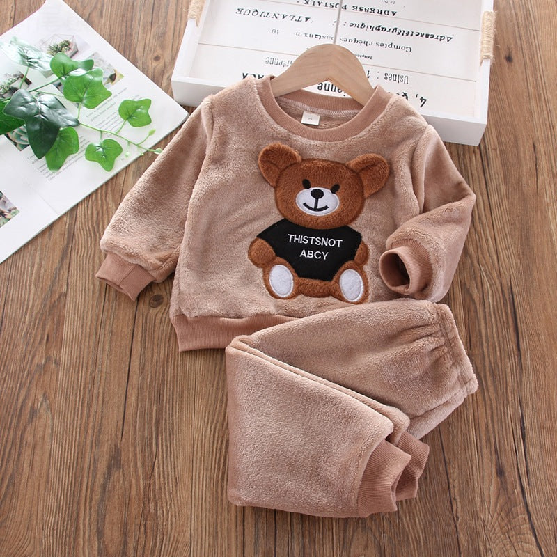 Teddy Bear Sweater Kids Tracksuits Sport Suits