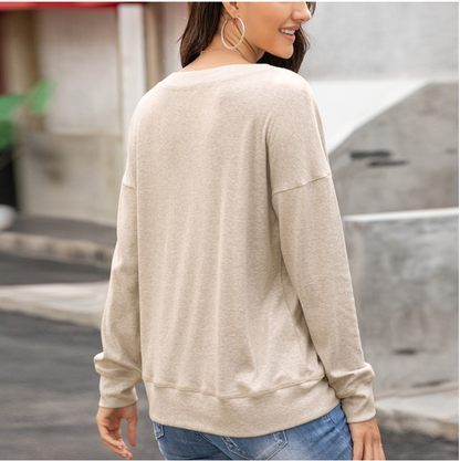 Women's Fashion Long-sleeved T-shirt Casual Sweater