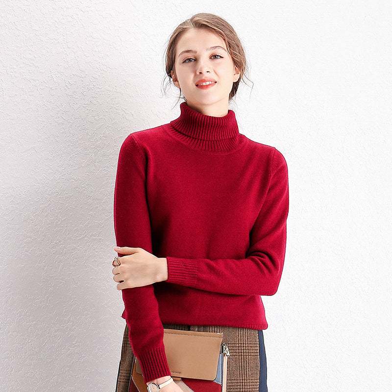 Turtleneck sweater with a knitted bottoming sweater | Nowena
