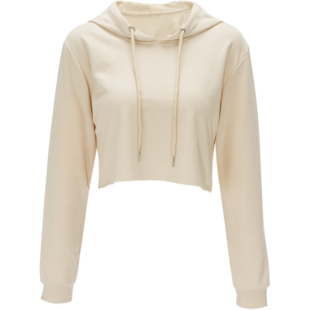 Sweater Crop Top Long Sleeves With Hood| Nowena