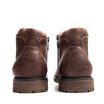 Men's Ankle Zipper Boots Winter Warm Shoes Men's Boots | Nowena