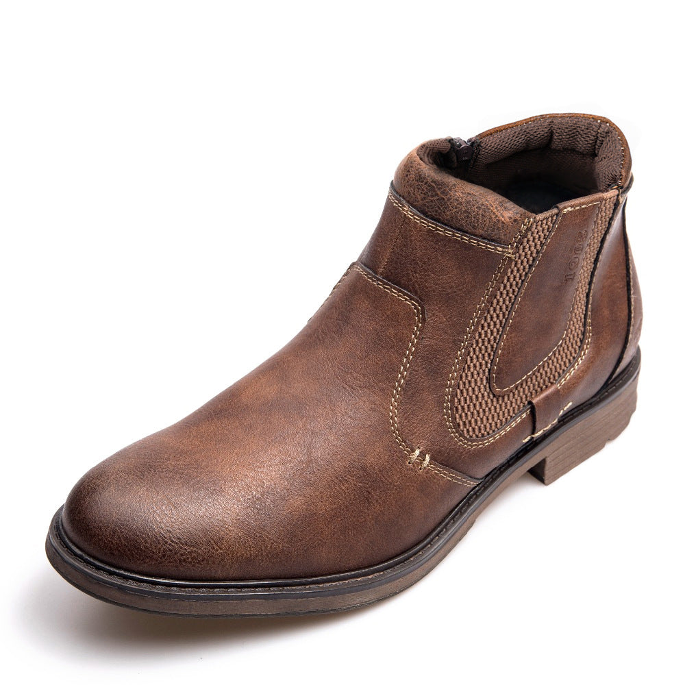Men's Ankle Zipper Boots Winter Warm Shoes Men's Boots | Nowena
