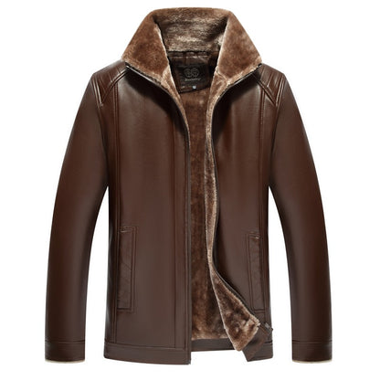 Men's Leather Jacket With Fur | Nowena