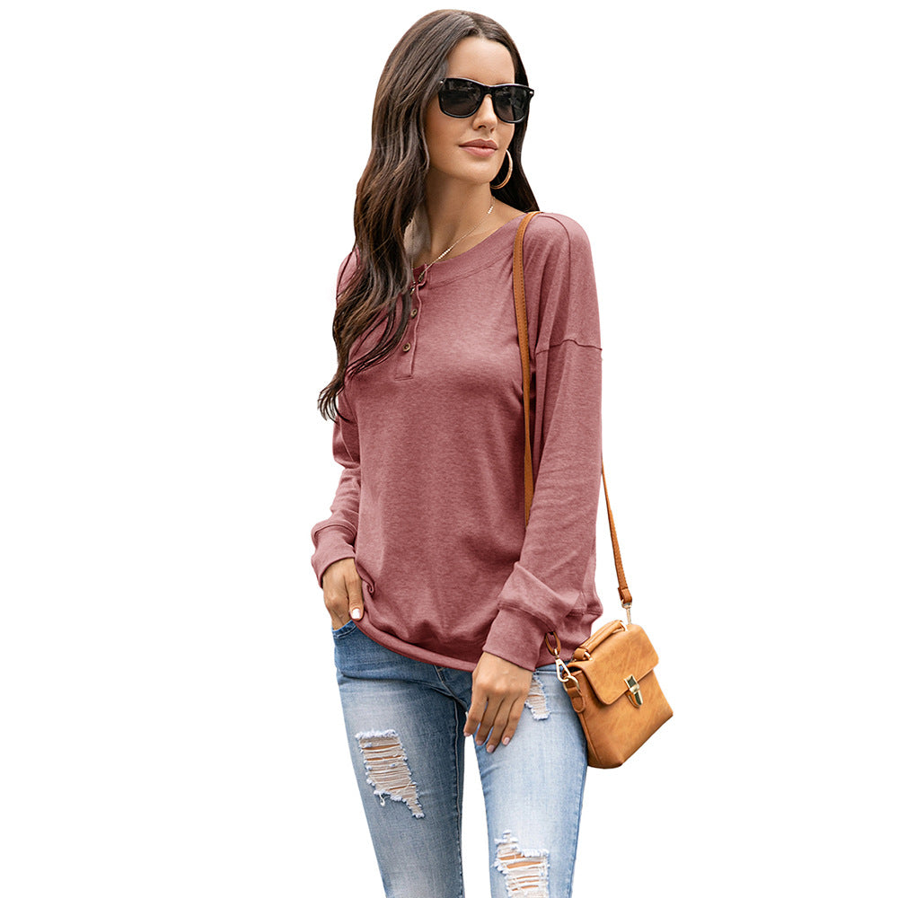 Women's Fashion Long-sleeved T-shirt Casual Sweater
