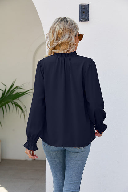 Women's Loose Soft Shirt Lace-up Chiffon Shirt | Nowena