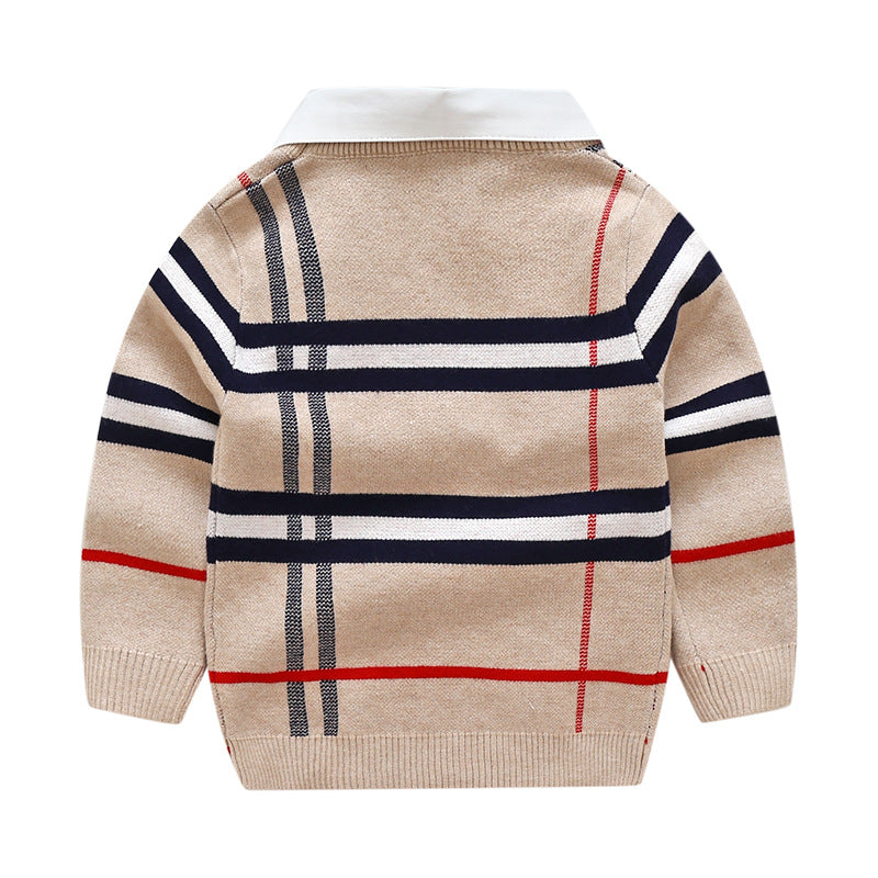 Boys Polo Collar Knit Sweater | Nowena