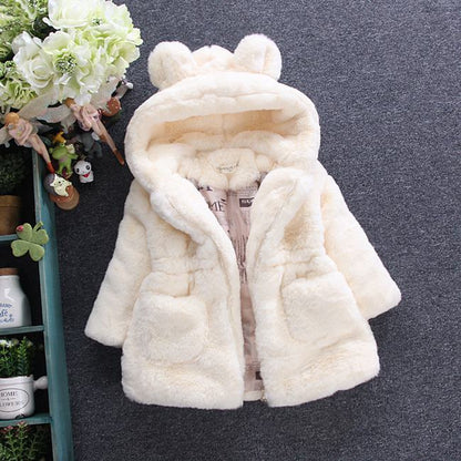 A girl's fur coat for autumn and winter | Nowena