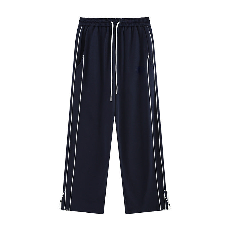 Loose High Waist Drooping Straight-leg Pants Trousers