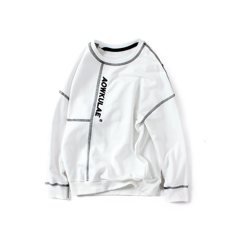 Contrasting stitching pullover boys sweater | Nowena