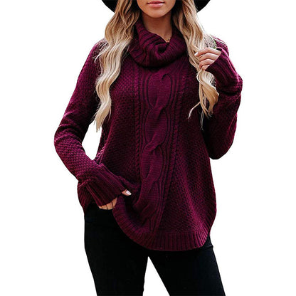 Women's Flared Sleeve Pullover Knit Turtleneck Sweater | Nowena