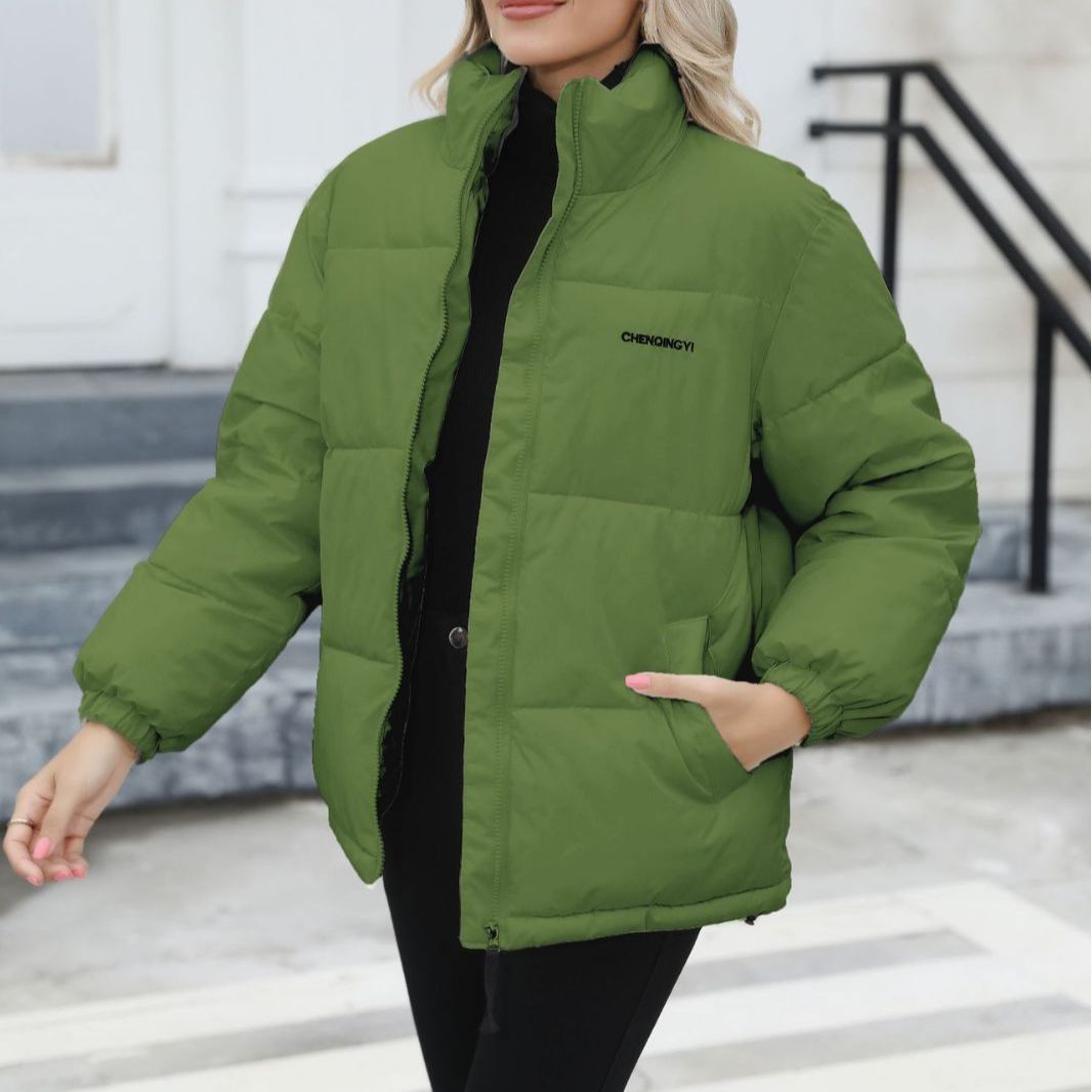 Winter Coat Women Casual Windproof Down Cotton Coat Warm Thickened Jacket Solid Outwear All-match Loose Tops Clothing | Nowena
