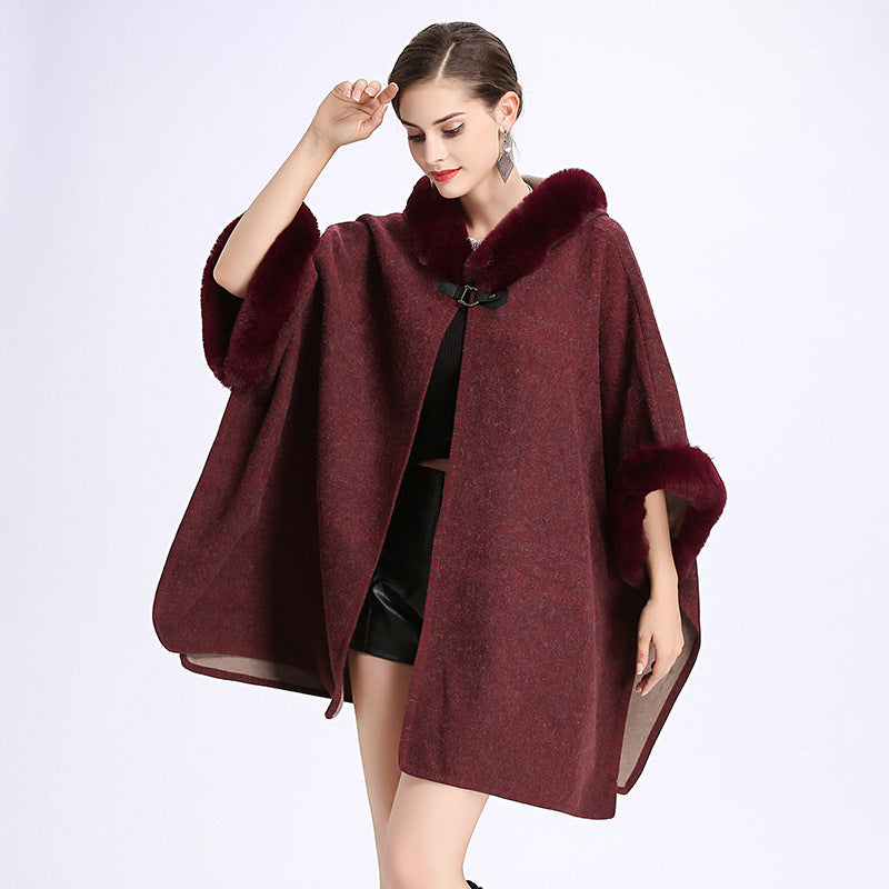 Women's Loose Hooded Knit Cardigan Shawl | Nowena