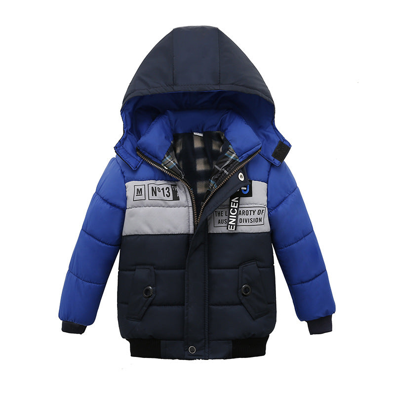 Boys Cotton-Padded Hooded Jacket Kids Outerwear | Nowena