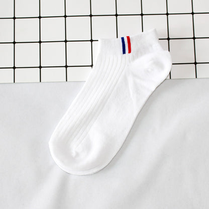 Thin Shallow Breathable And Sweat-absorbing White Cotton Socks | Nowena