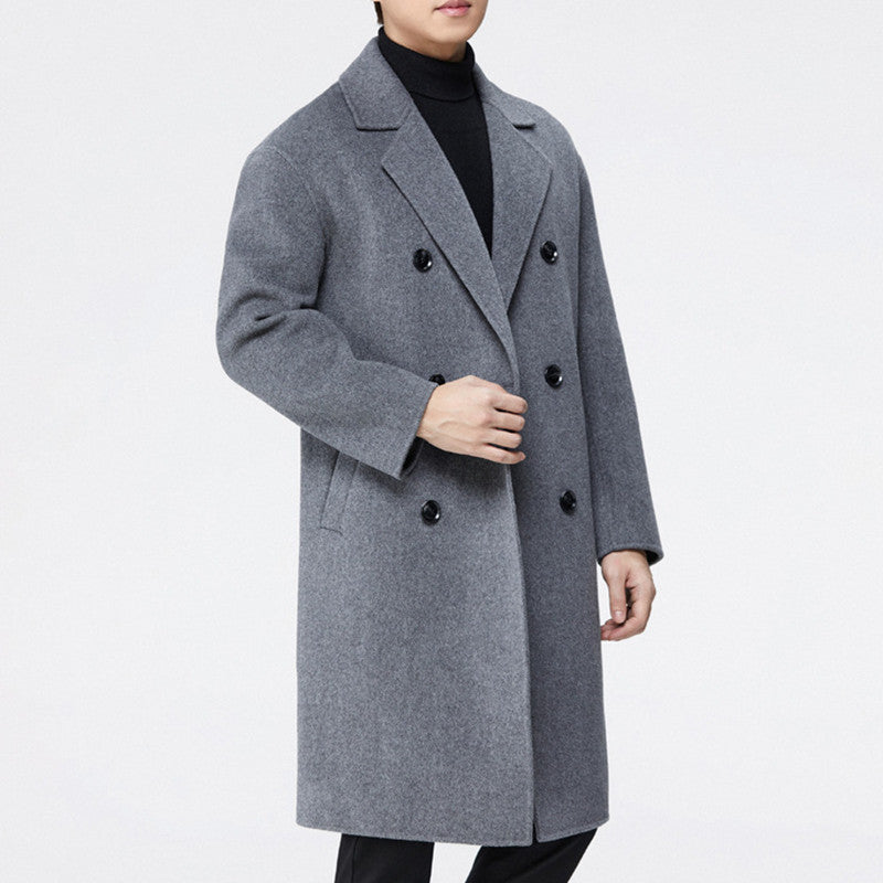 Men's Suit Collar Double Sided Wool Coat | Nowena