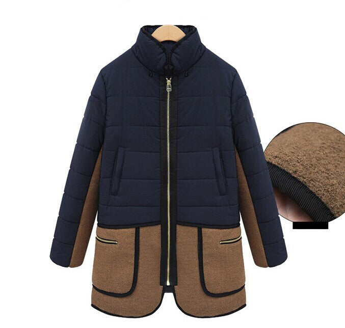 New slim plus size hooded padded coat| Nowena