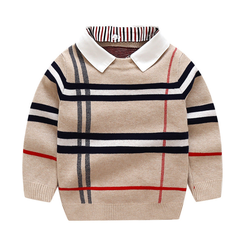 Boys Polo Collar Knit Sweater | Nowena