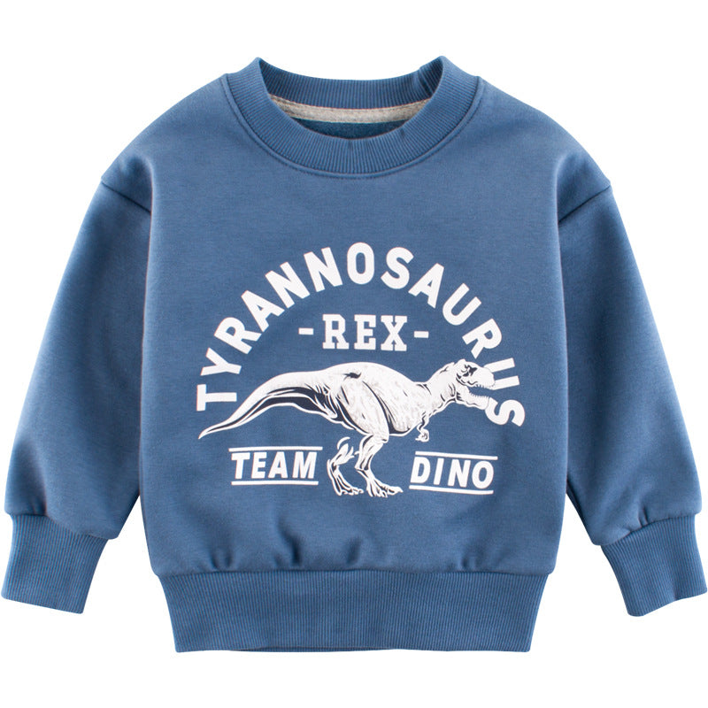 Children's Printed Dinosaur Cotton Sweater | Nowena
