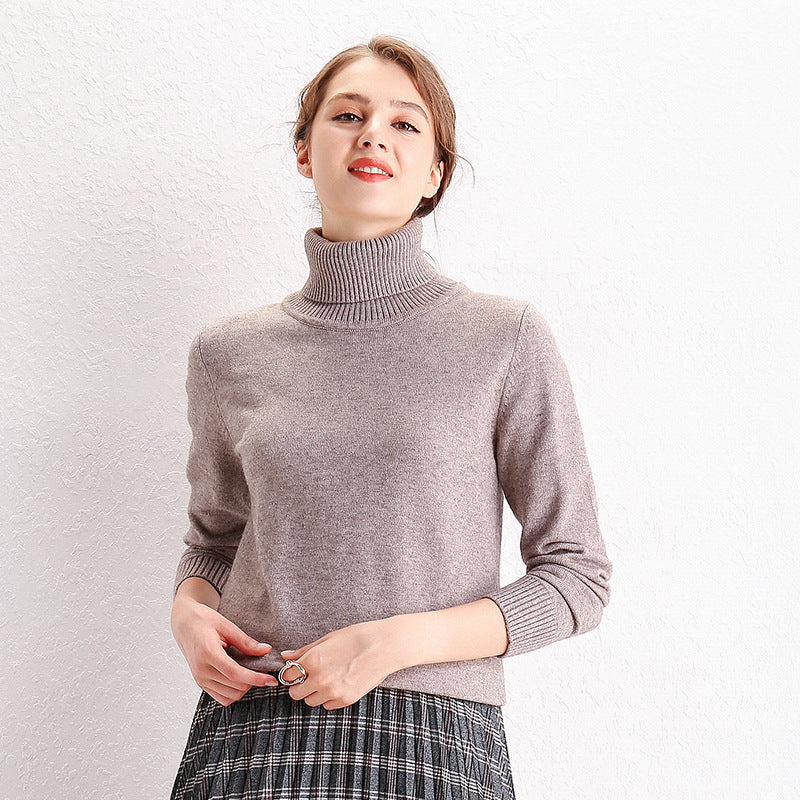 Turtleneck sweater with a knitted bottoming sweater | Nowena