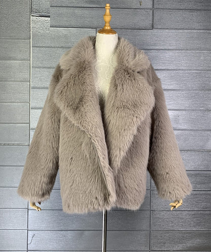 Fox Fur Coat Medium Length Suit Collar | Nowena