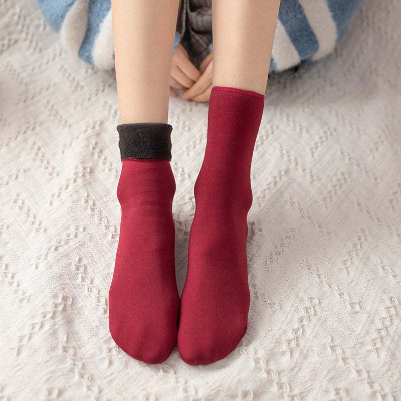 1 or 8 Pair of Autumn And Winter Nylon Plus Velvet Thick Snow Socks | Nowena