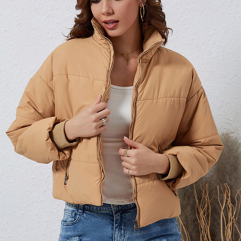 Casual Short Coat All-matching Solid Warm Coat For Women | Nowena