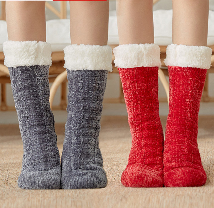 Ladies Winter Warm Floor Sleeping Socks Plus Velvet | Nowena