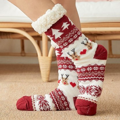 Christmas socks female autumn and winter tube floor socks | Nowena