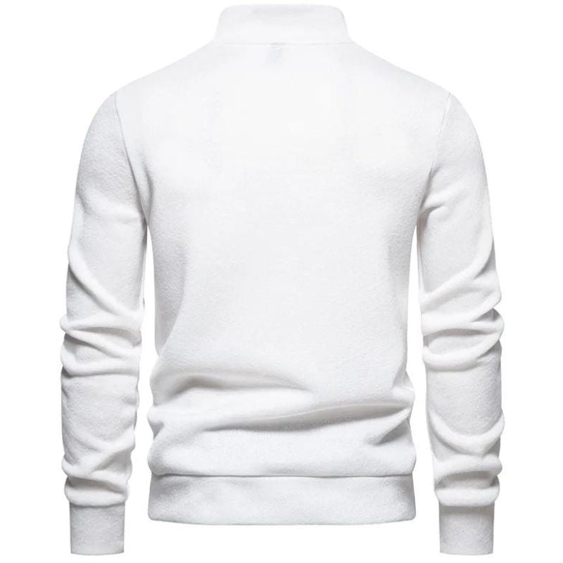 Men's Turtleneck Buttons Pullover Casual Loose