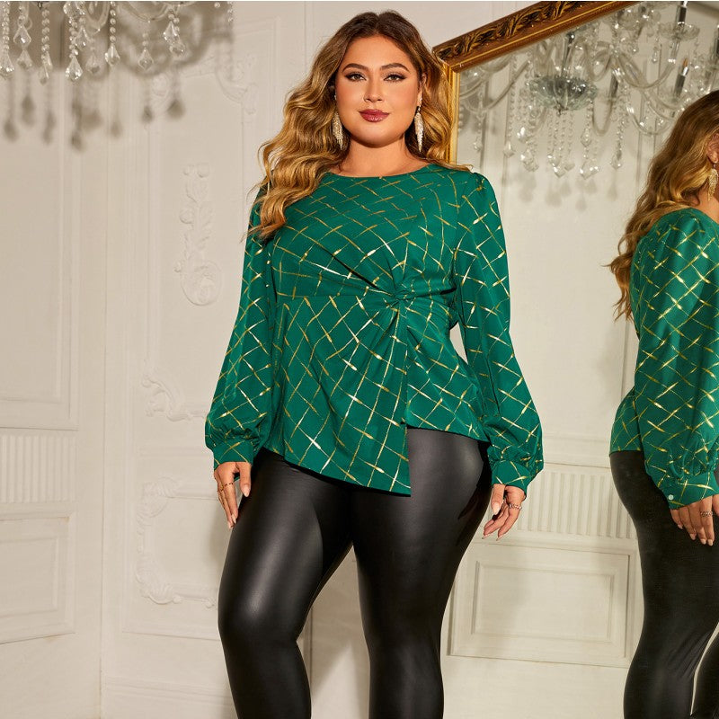 New Plus Size Women's Loose Casual Irregular Design Slimming Blouse Shirt | Nowena
