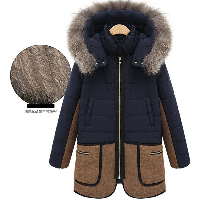 New slim plus size hooded padded coat| Nowena