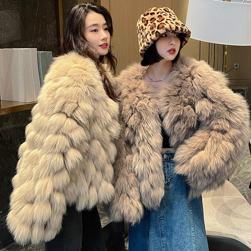 Winter Faux Fox Fur Coat For Women | Nowena