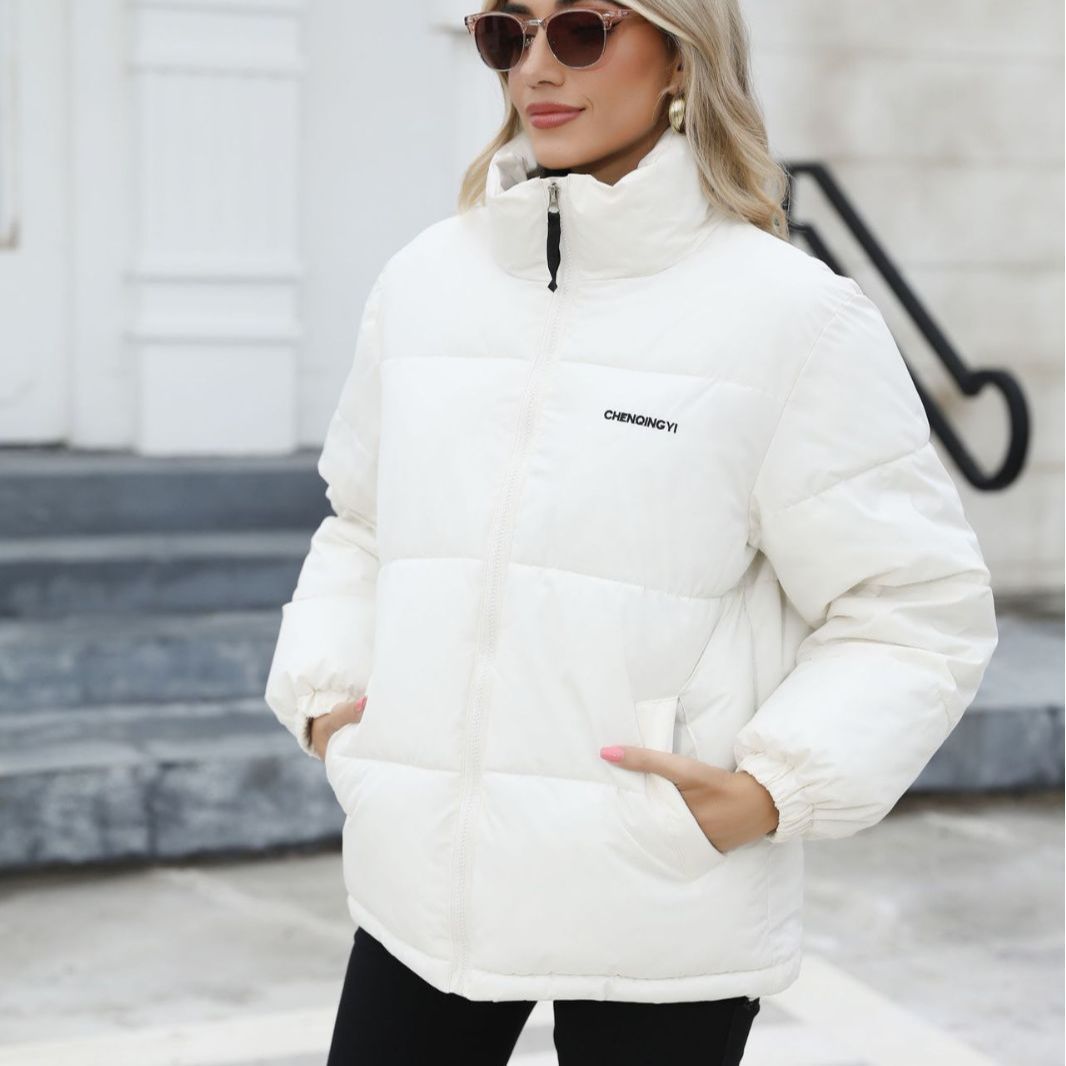 Winter Coat Women Casual Windproof Down Cotton Coat Warm Thickened Jacket Solid Outwear All-match Loose Tops Clothing | Nowena