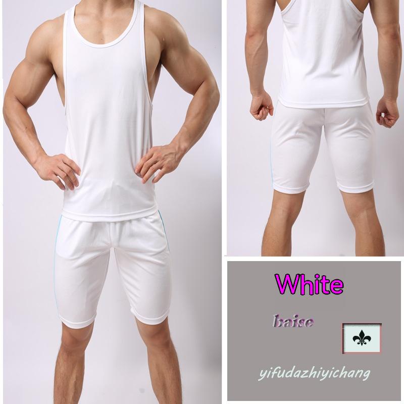 Men's Fashionable Quick-Drying Sports Shorts with Color-Matching and Lace-Up Design