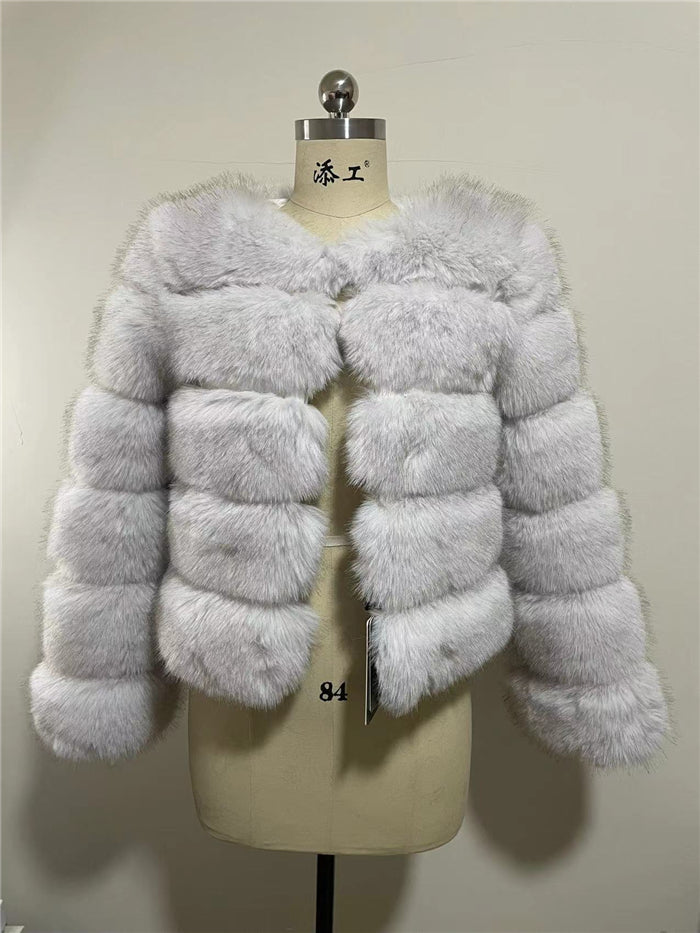 Women's Warm Fluffy Fox Fur Coat | Nowena