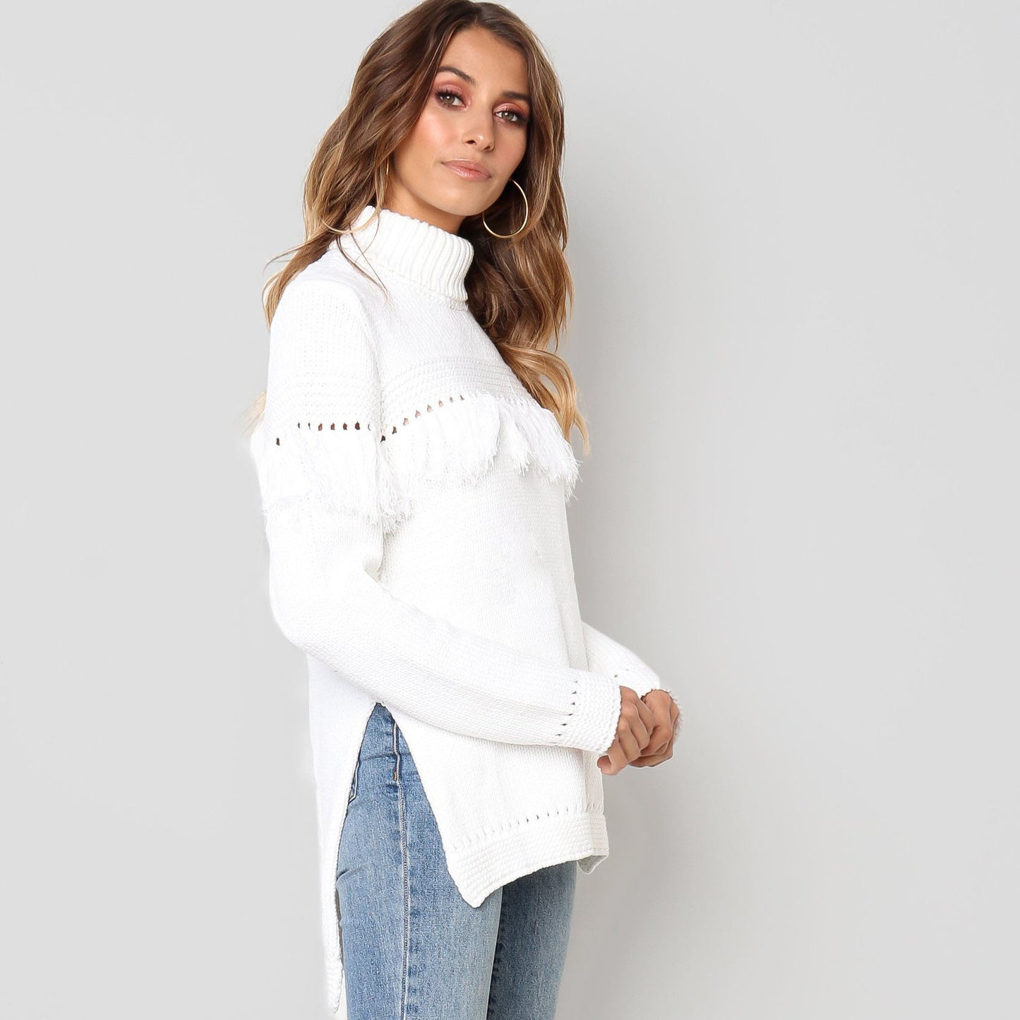 Women's sweater turtleneck sweater | Nowena