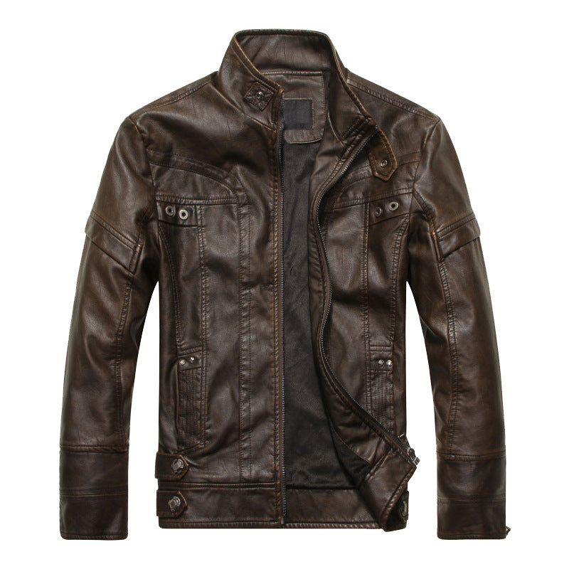 Men Faux Biker  Winter  Leather Jacket | Nowena