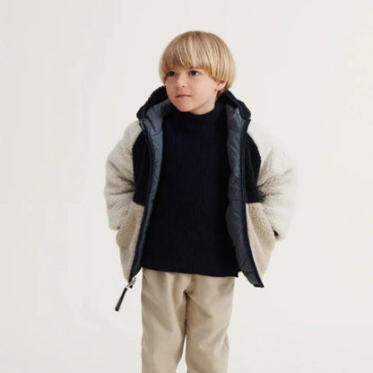 Children's Double-sided Wear Hooded Cotton Coat Jacket