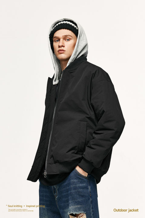 Men's Two-piece Detachable Hooded Jacket