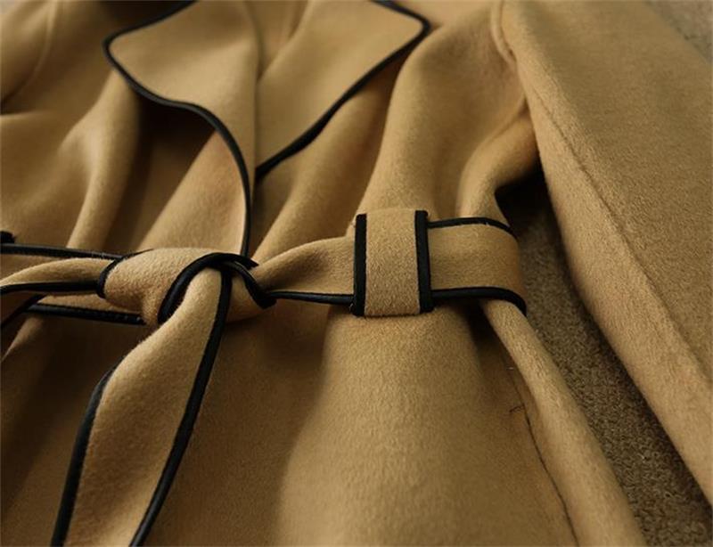 Hand Tied High-grade Woolen Overcoat | Nowena