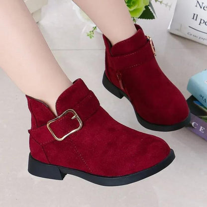 Girls Casual Soft Sole Buckle Ankle Autumn Boots