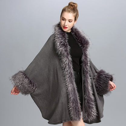 Faux Fur Cape Cape Women's Coat | Nowena