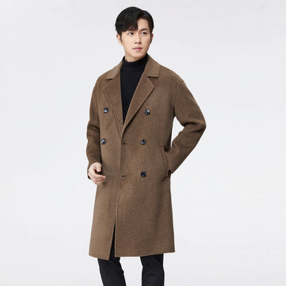 Men's Suit Collar Double Sided Wool Coat | Nowena