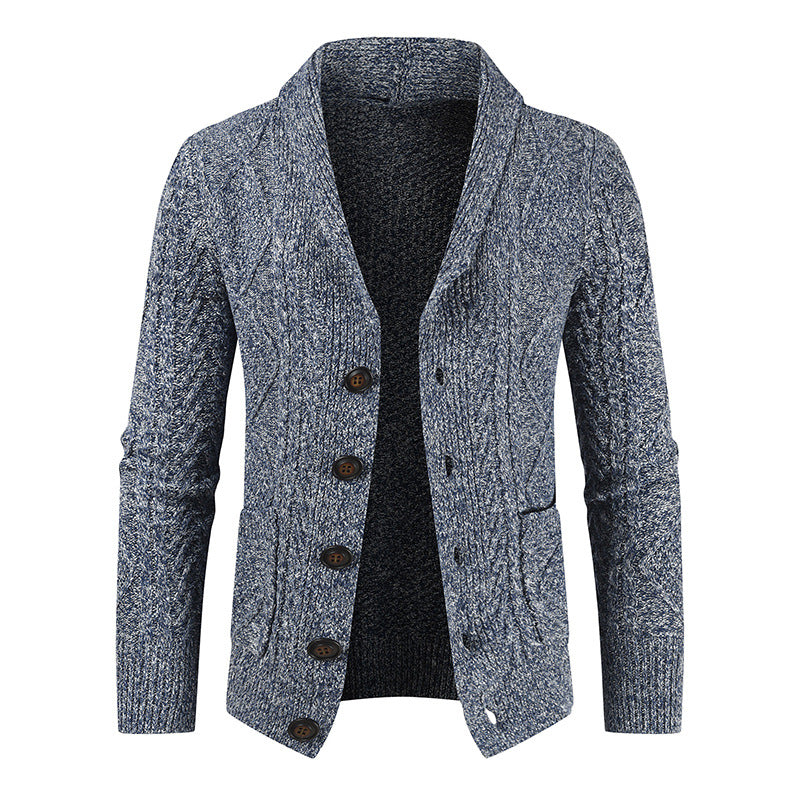 Men's Fashion Knitted Cardigan V Neck Loose Thick Sweater Jacket | Nowena
