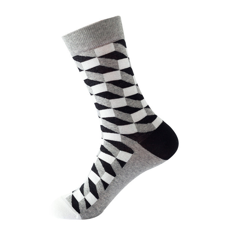Pure cotton autumn and winter thick diamond-shaped socks | Nowena