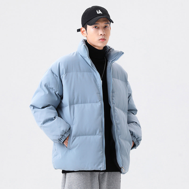 Thickened Cotton Coat Stand Collar Winter Puffer Jacket Men's | Nowena