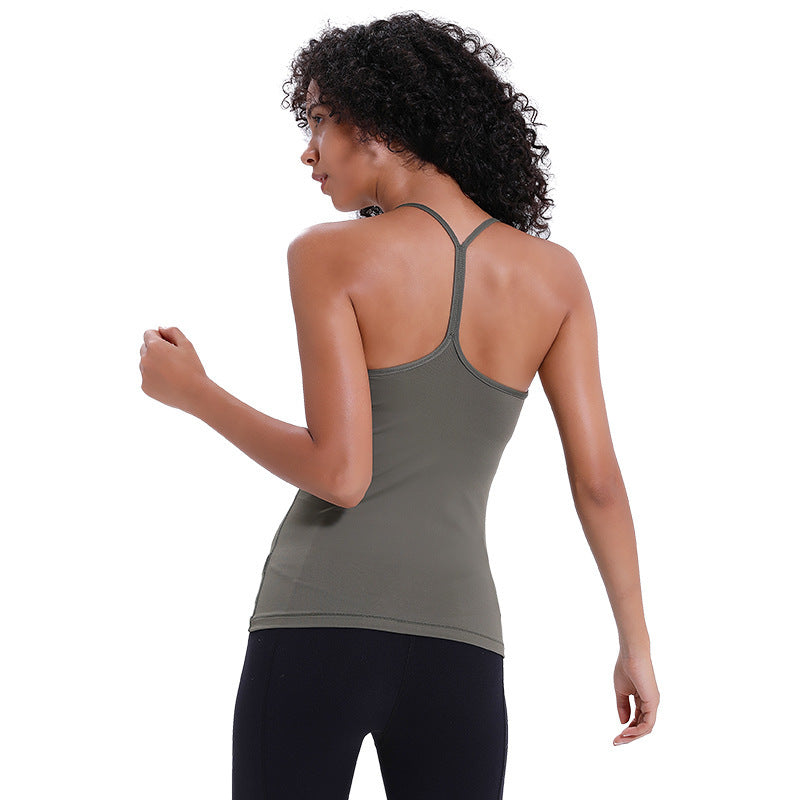 Lightweight Womens Fitted Sexy Tank Top Y Strip Back